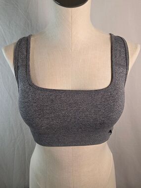Puma Performance Seamless Convertible Sports Bra Heather Gray Size M EUC